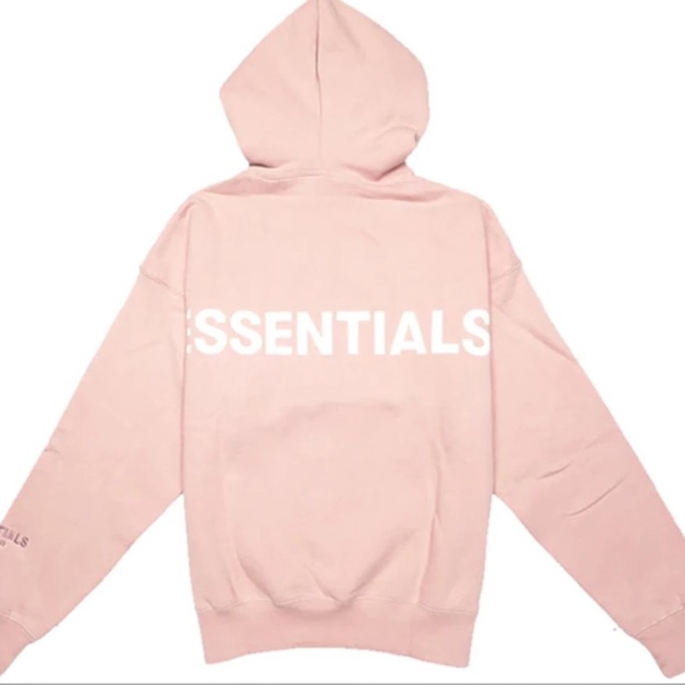 Fear of God Essentials Pink 3M Logo Pullover Hoodie - Blush